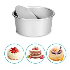 GENERICO - Moldes De Aluminio torta Molde Queque Molde Desmontable queque 16x10cm
