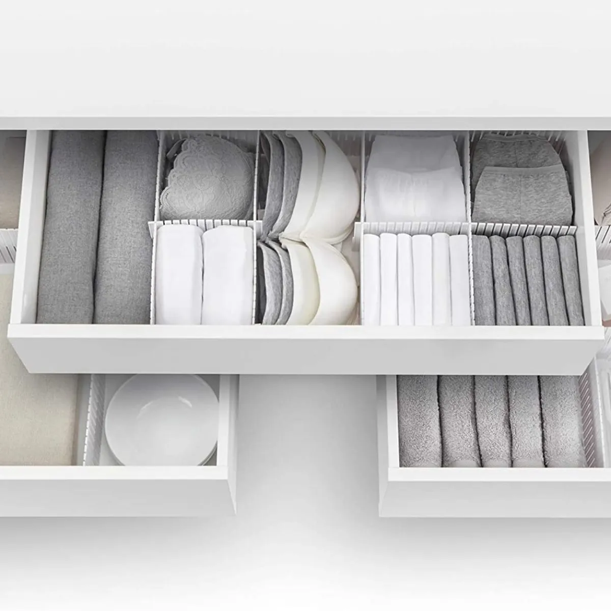 RAYEN - Divisor de Cajones Adaptable Rayen 5 Unidades – Organizador modular para cajón