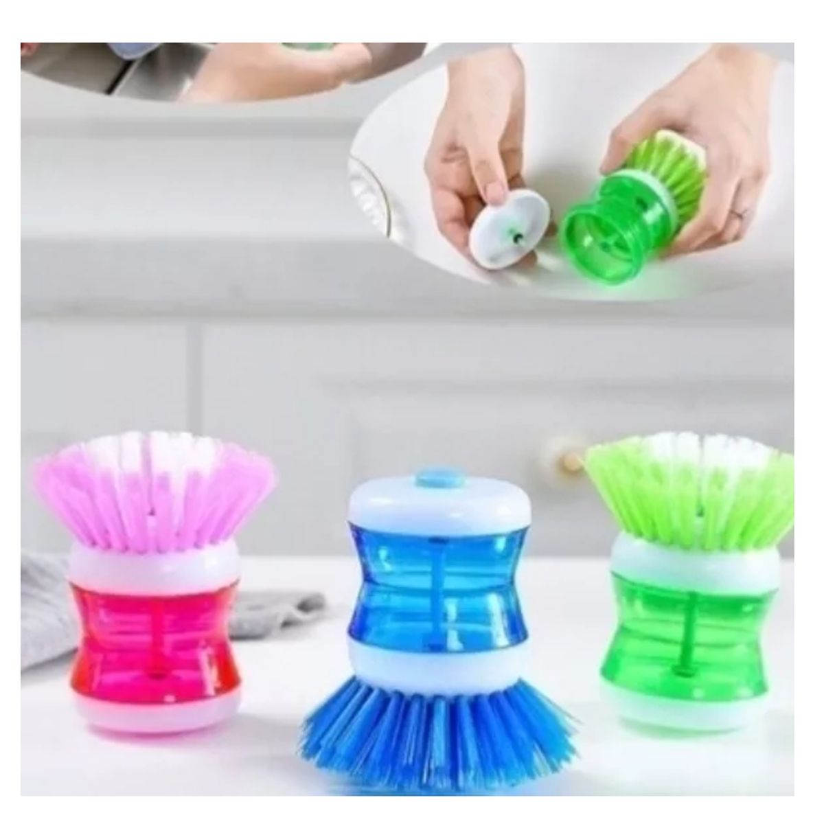 GENERICO - Cepillo Lavaplatos Recargable Colores