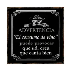 GENERICO - AFICHE ADVERTENCIA EL CONSUMO DE VINO PUEDE PROVOCAR....