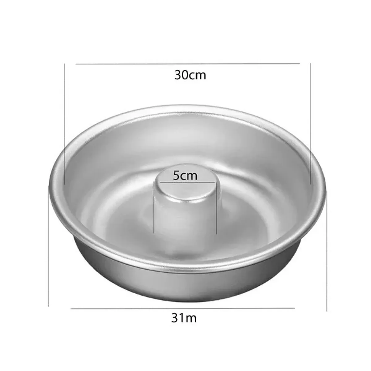 PASTELERIUSCL - Molde Torta Molde Queque Redondo Molde Aluminio Flanera 30cm
