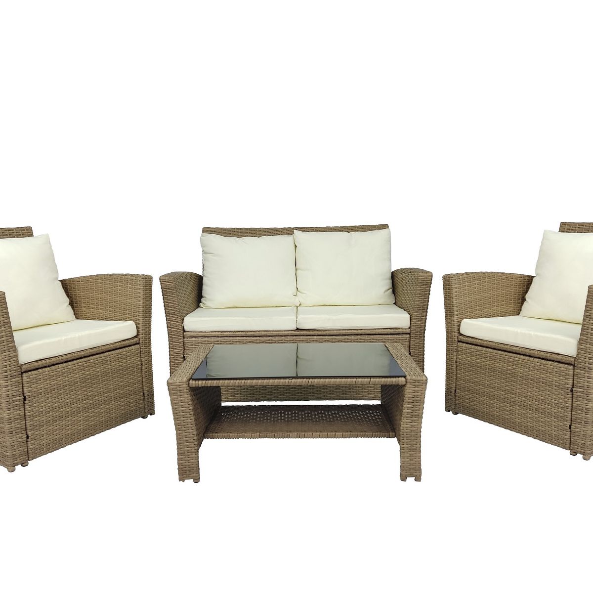 EL BARCO - JUEGO LIVING DE TERRAZA RATTAN KANPUR