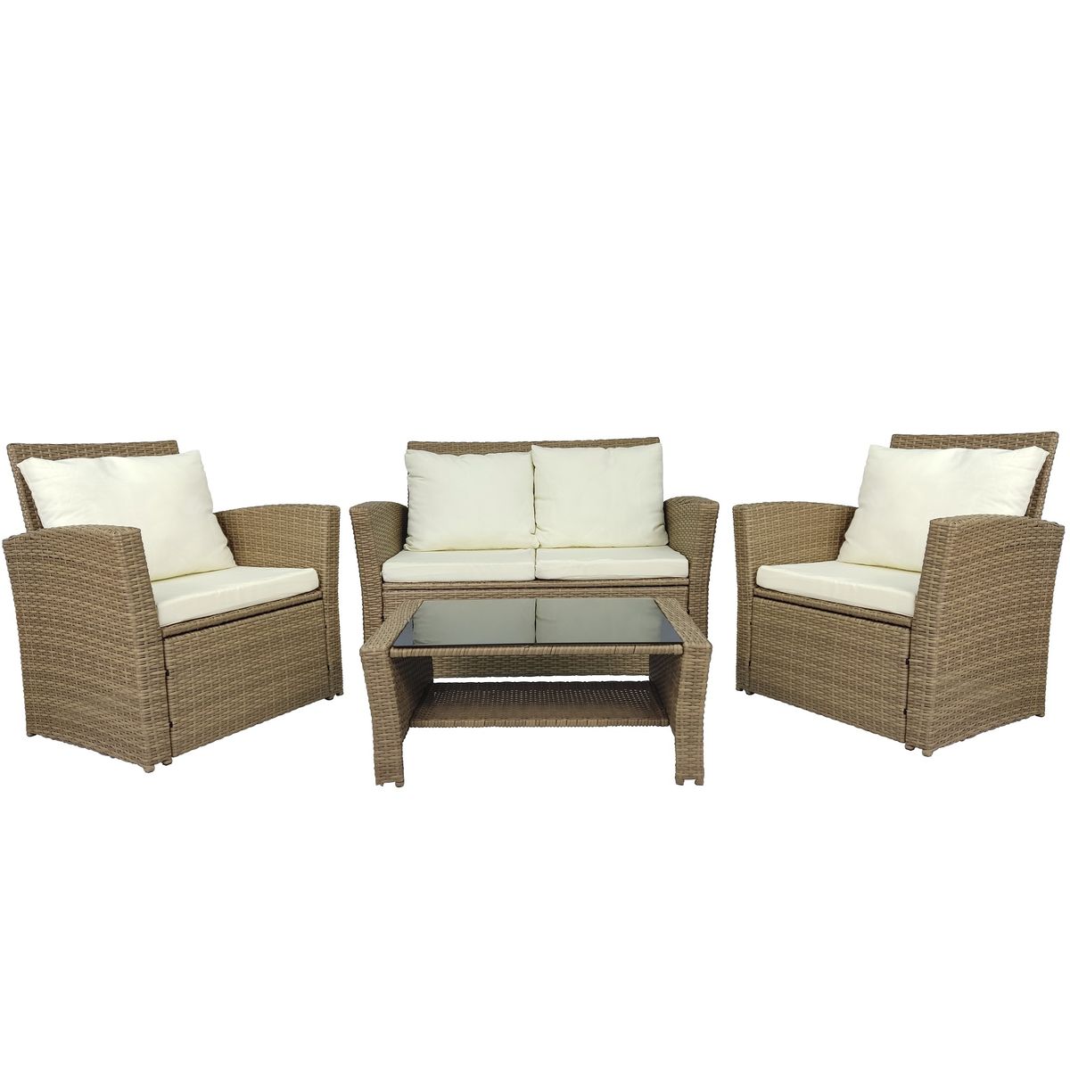 EL BARCO - JUEGO LIVING DE TERRAZA RATTAN KANPUR