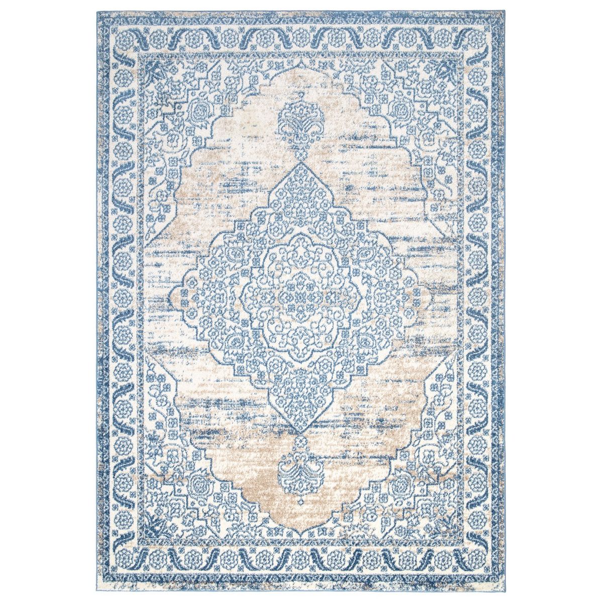 MODA ALFOMBRAS - ALFOMBRA FLORIDA AZUL 200 x 290 cm