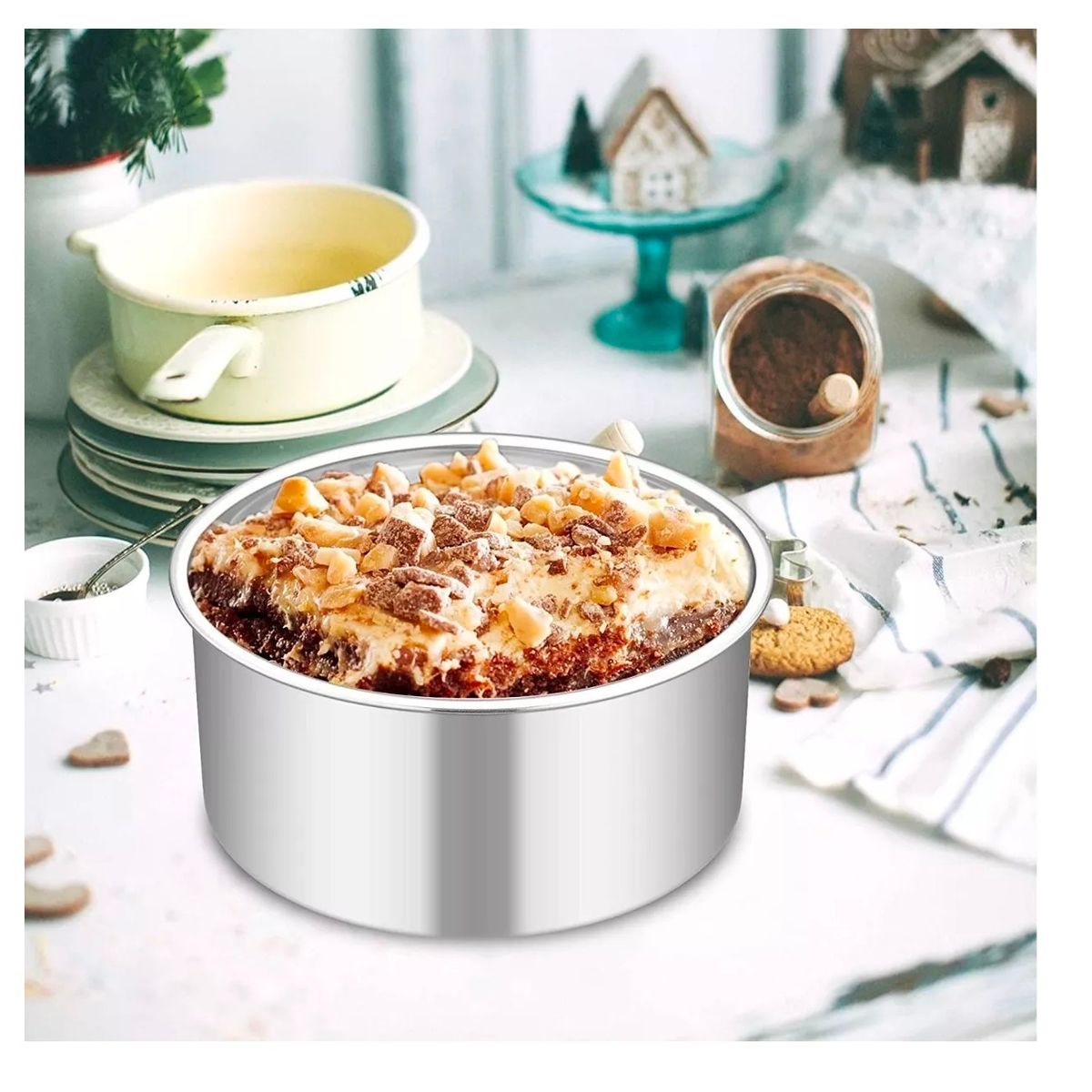 GENERICO - Molde Torta Molde Queque Molde Aluminio fijo molde de queque 20x10cm