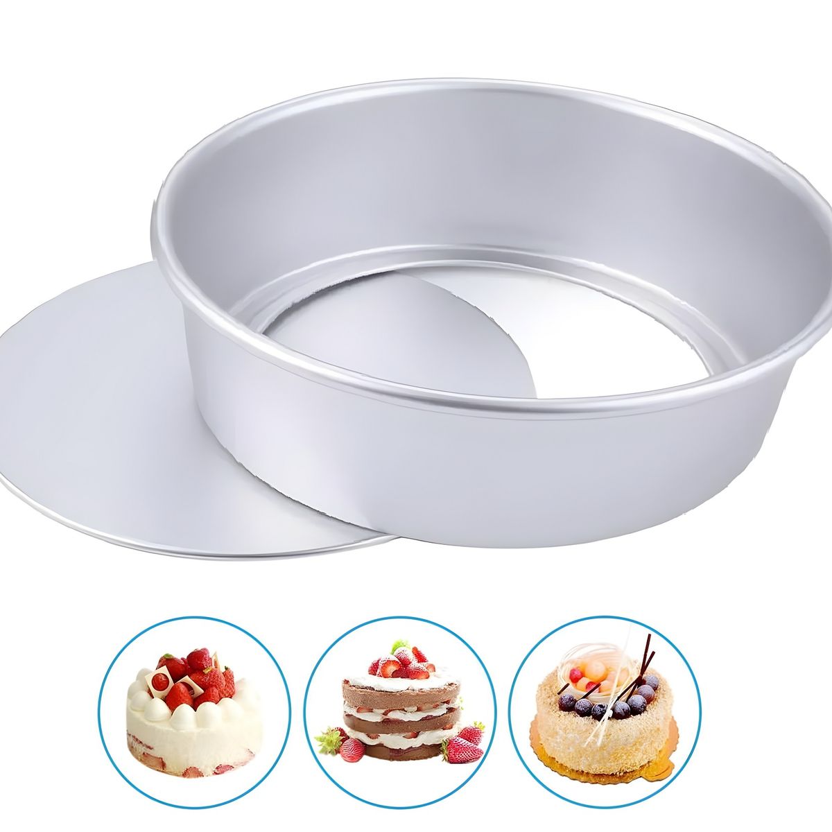 GENERICO - Moldes De Aluminio torta Molde Queque Molde Desmontable queque 20x10cm