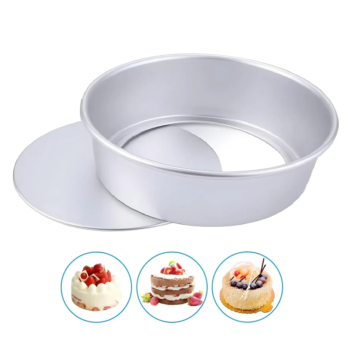 GENERICO - Moldes De Aluminio torta Molde Queque Molde Desmontable queque 20x10cm