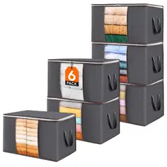 BELIDASHOP - 6 Bolsas Plegable Almacenamiento Ropa Organización Hogar