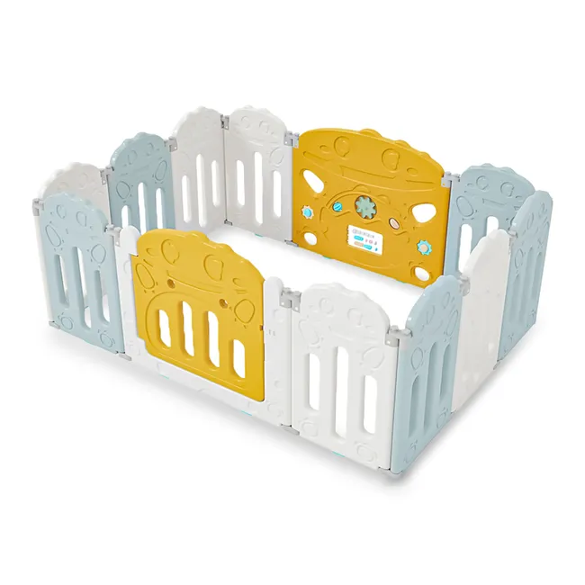 KIDSTAR - Corral para bebe modelo 10+2 paneles azul