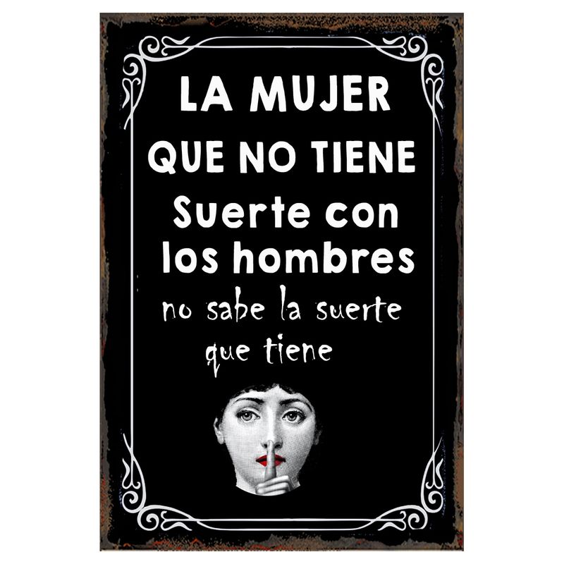 GENERICO - AFICHE  LA MUJER QUE NO TIENE SUERTE CON LOS