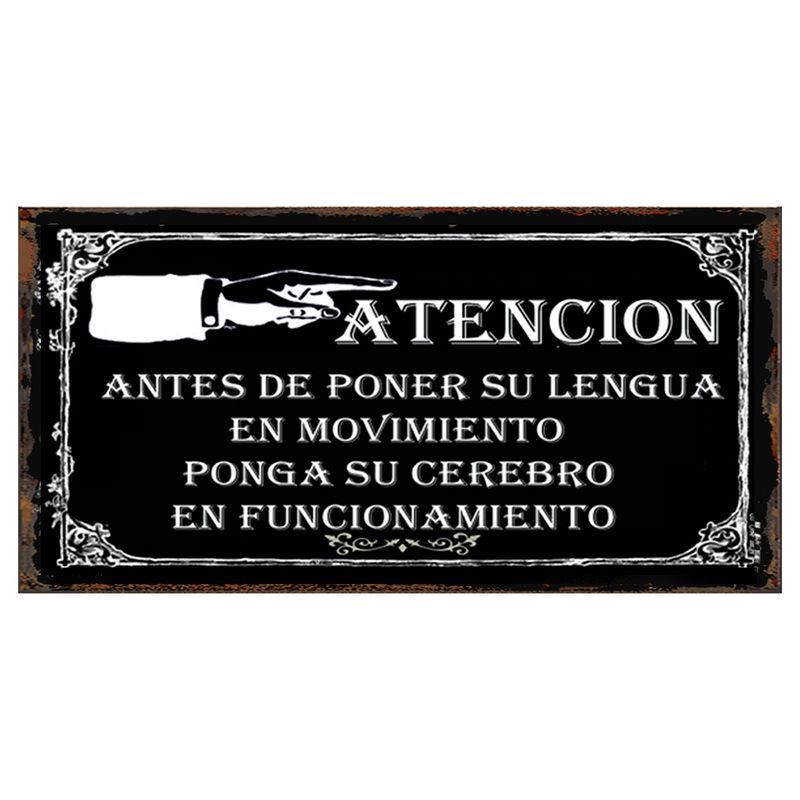 GENERICO - AFICHE  !ATENCION  ANTES DE PONER SU LENGUA... NG