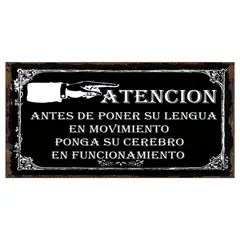 GENERICO - AFICHE !ATENCION ANTES DE PONER SU LENGUA... NG