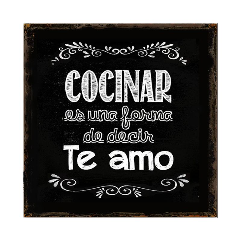 GENERICO - AFICHE  COCINAR ES UNA FORMA DE DECIR TE AMO.