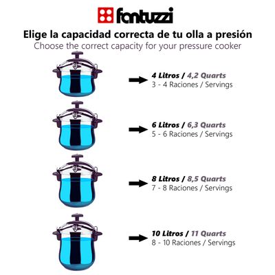 Imagen 2 del producto Olla a Presión Aluminio 8 Litros Comprezzo