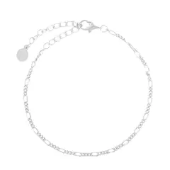 TULIPA - Pulsera Plata Bañada En Oro Blanco