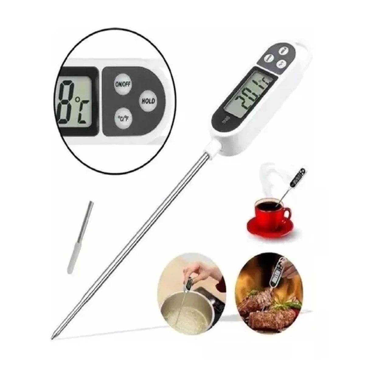 GENERICO - Termometro De Cocina Digital Para Alimentos Repostería Asado