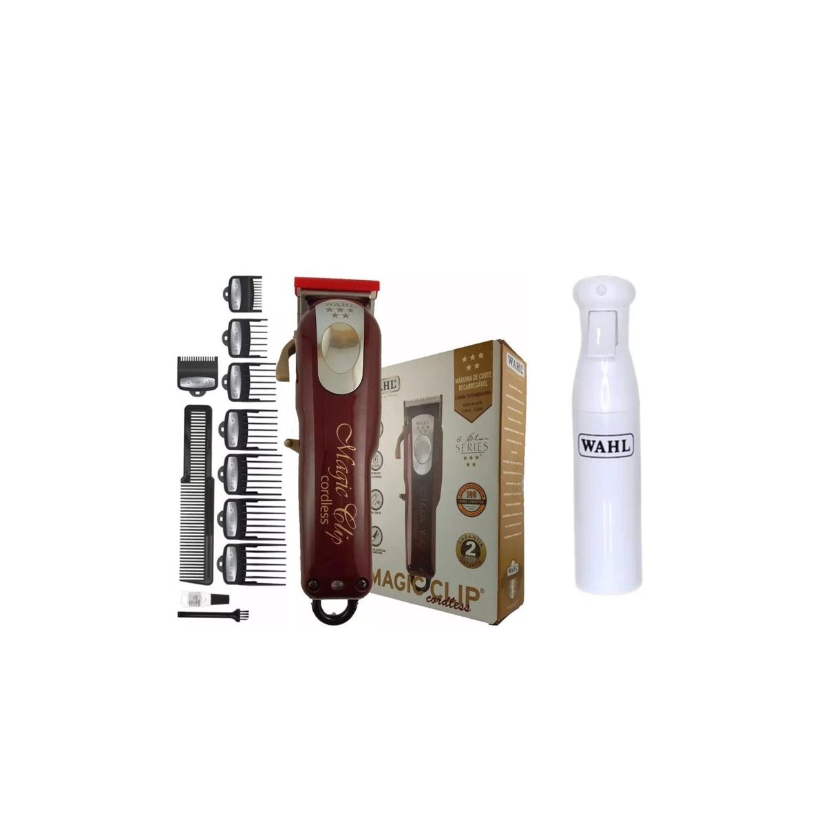 WAHL - Corta Pelo Magic Clip Cordless Wahl + Rociador wahl
