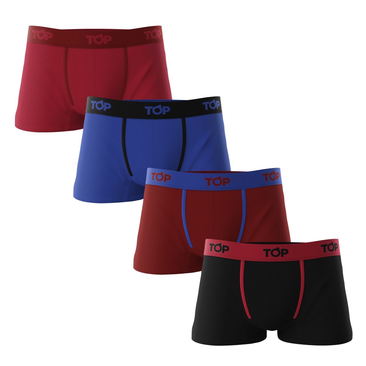 TOP - Boxer Corto Algodon Pack 4 C6 Top