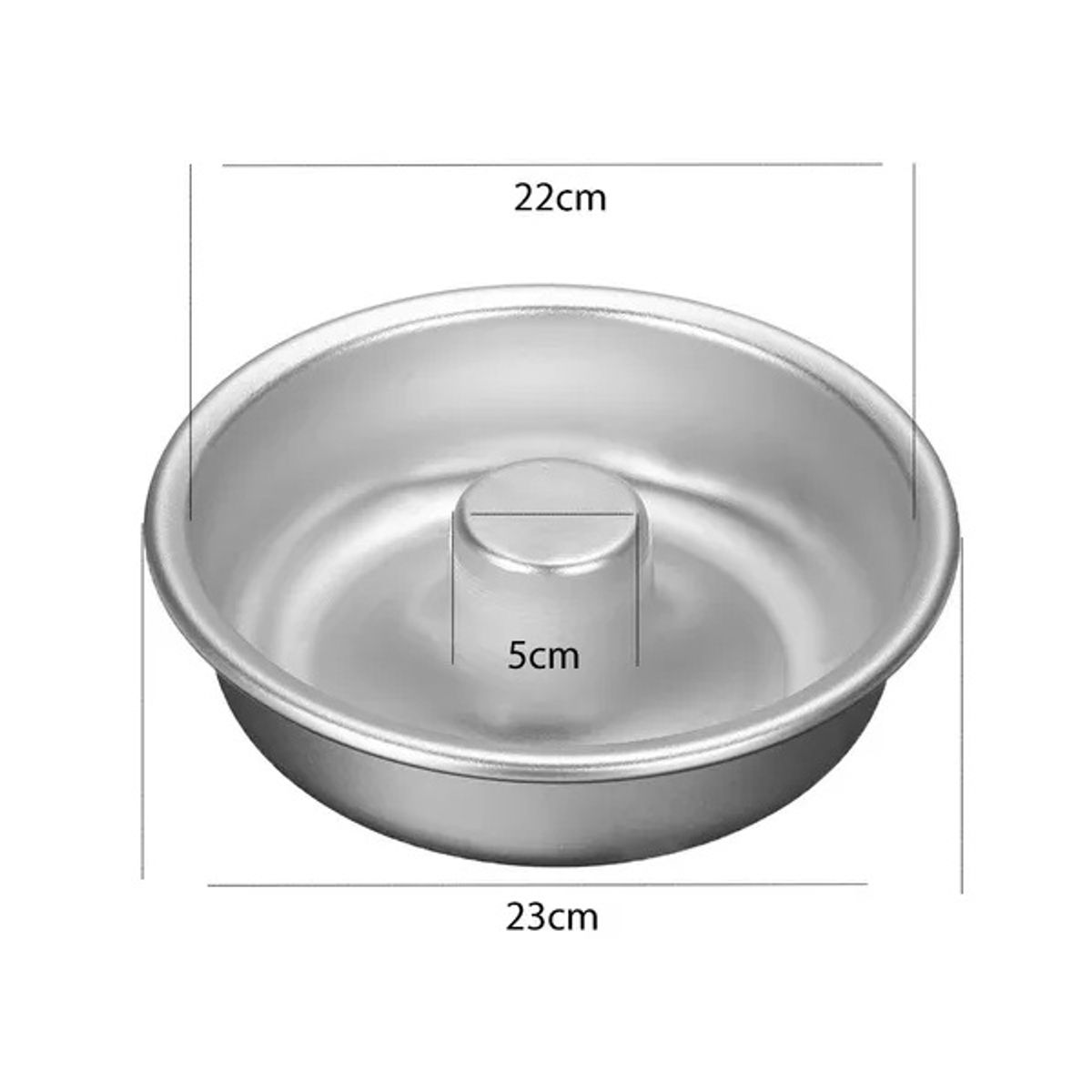 GENERICO - Molde Torta Molde Queque Redondo Molde Aluminio Flanera 22cm