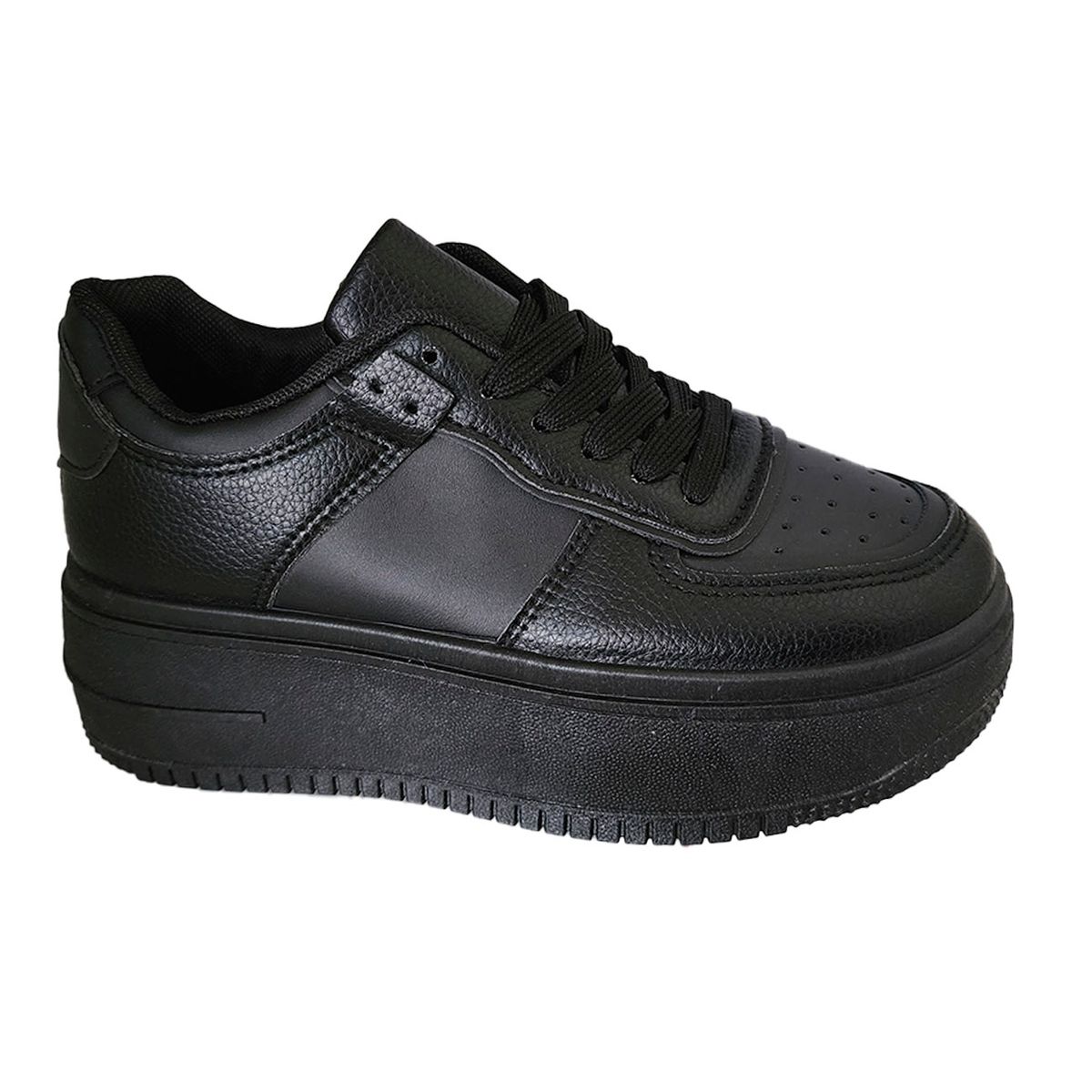 GENERICO - Zapatilla Urbana Para Mujer Con Plataforma Casual - Negra - 7086