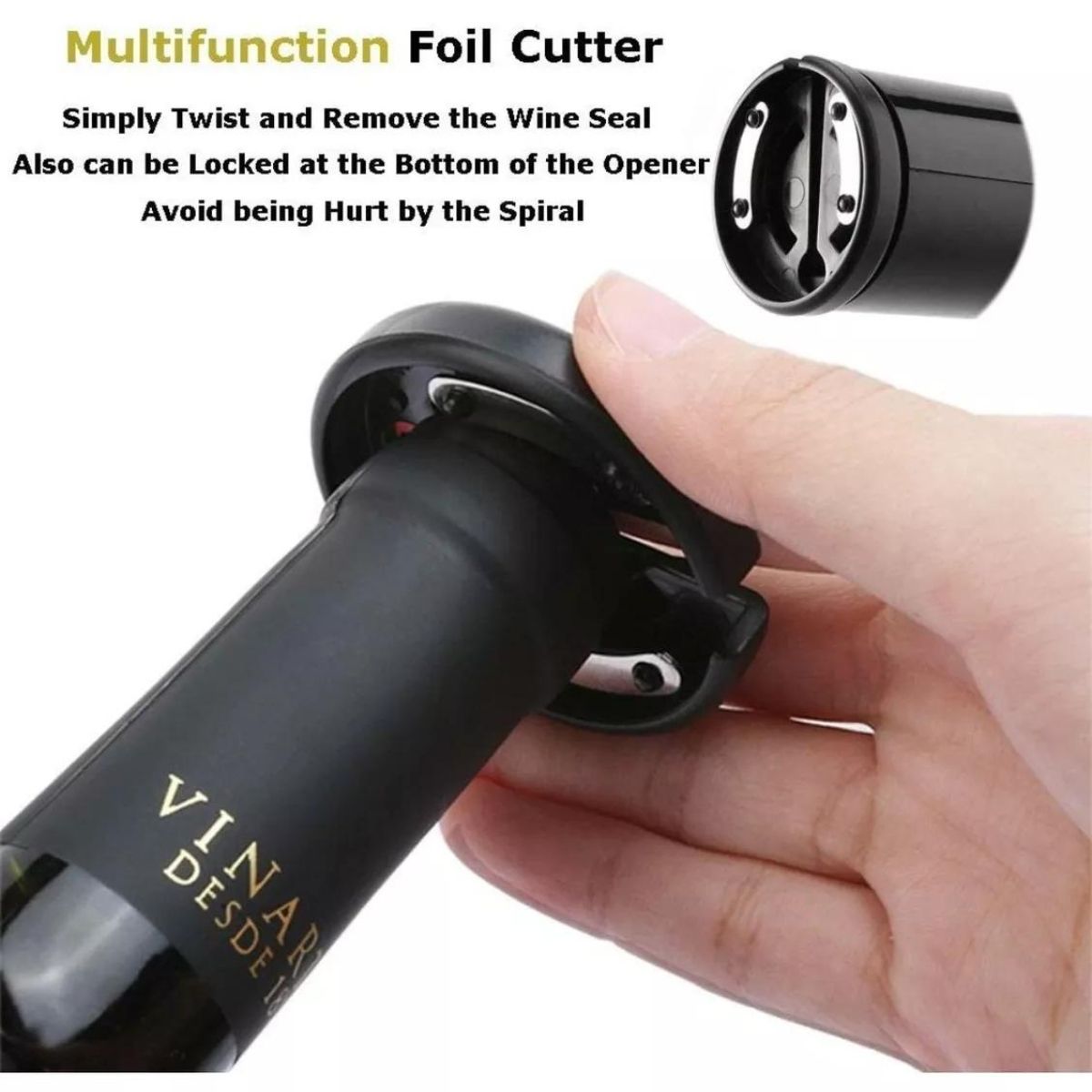 GENERICO - Abre Botellas Automático Vino Destapador Descorchador
