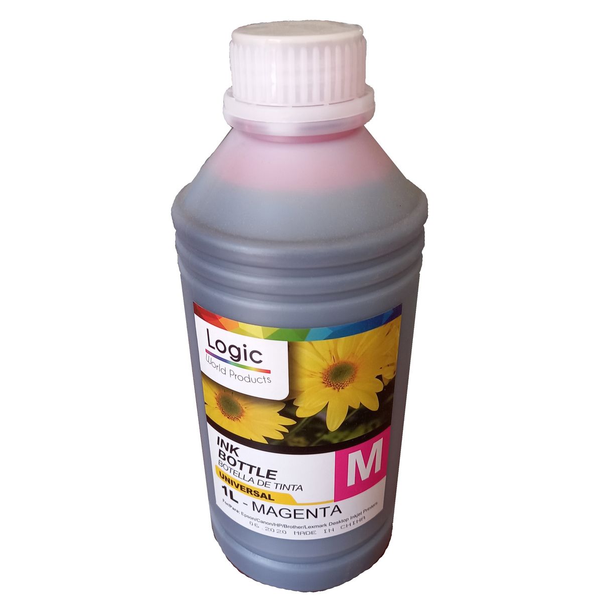 GENERICO - Tinta Magenta Recarga universal LITRO para impresoras HP CANON BROTHER