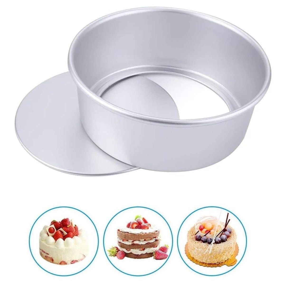 PASTELERIUSCL - Moldes De Aluminio torta Molde Queque Molde Desmontable queque 22x10cm