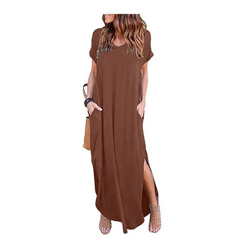SUPER BABY - Vestido de bolsillo de talla grande -marrón.