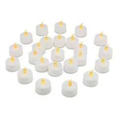 REDLEMON - 24 Velas Led Cortas Llama Realista Pilas