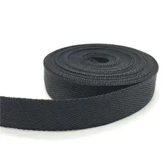 GENERICO - Huincha (cinta) de Mochila, bolso 2.5cm x 5 metros Negra