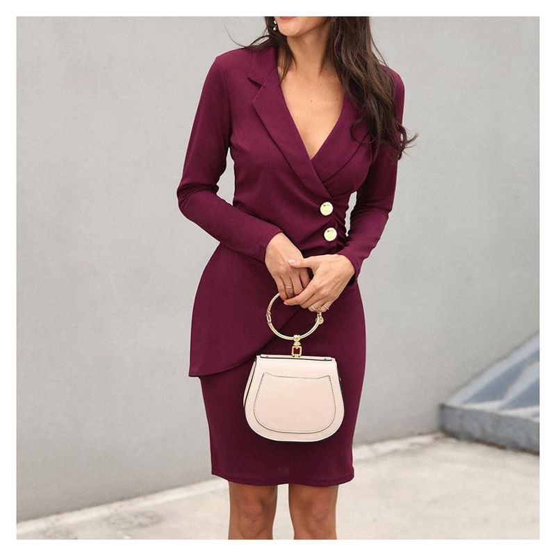 SUPER BABY - Vestido profesional slim para mujeres - rojo.