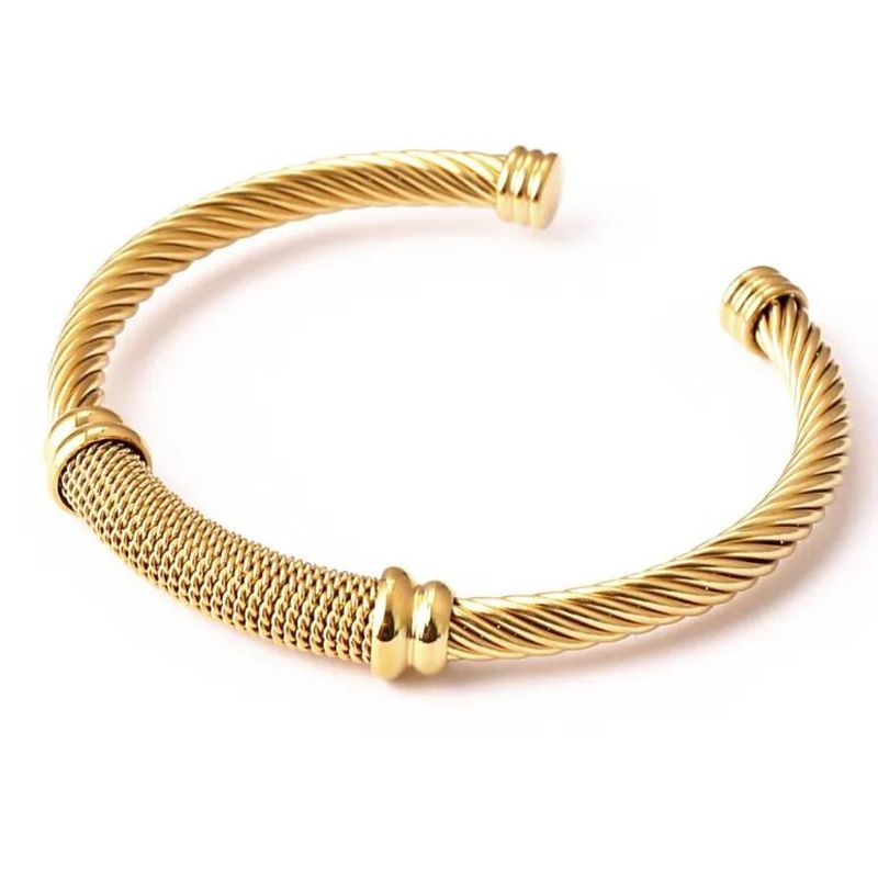 GENERICO - Pulsera Brazalete Circón Para mujer Acero Inoxidable