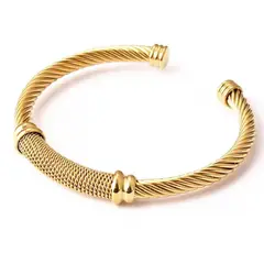 GENERICO - Pulsera Brazalete Circón Para mujer Acero Inoxidable