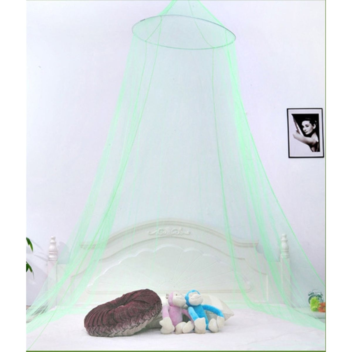 GENERICO - Malla Mosquitera Cerrada Para Cuna y Cama 1 Plaza - Verde