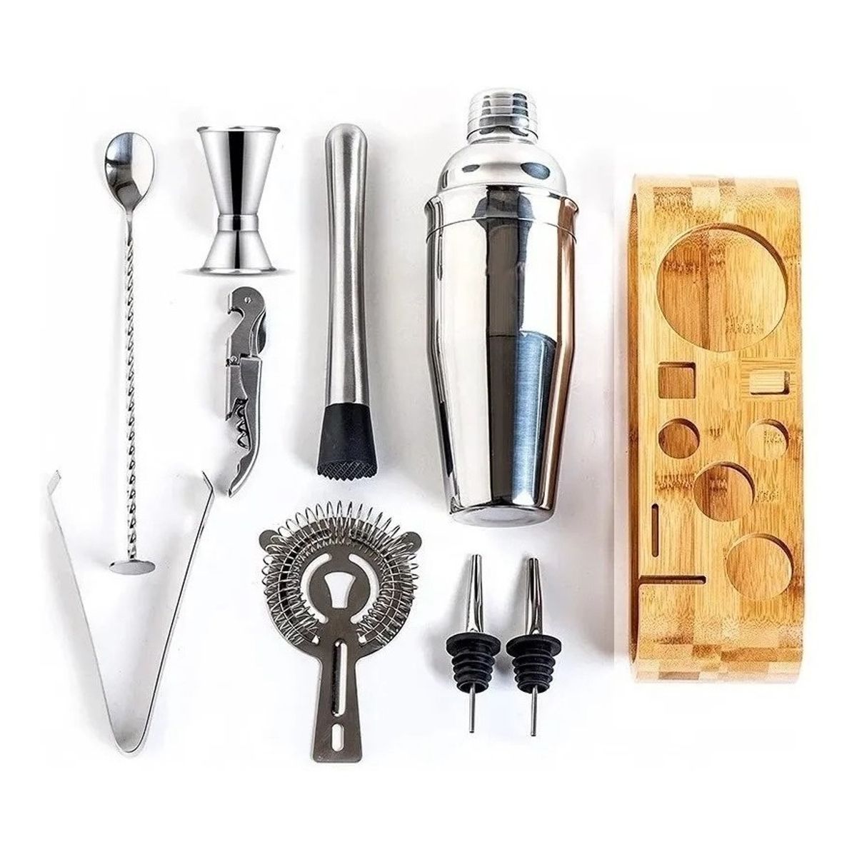 GENERICO - Kit Bartender Set De Cocteleria Profesional Tragos 10 Pcs