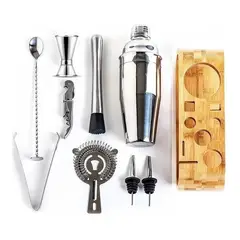 GENERICO - Kit Bartender Set De Cocteleria Profesional Tragos 10 Pcs