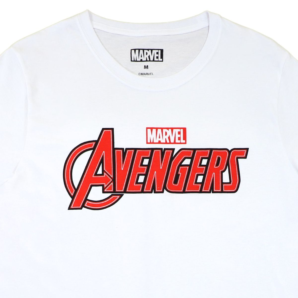 MARVEL - Polera Hombre Avengers Logo Blanco Marvel