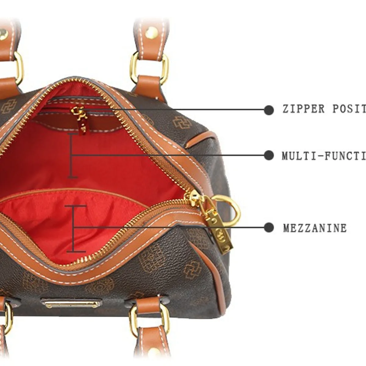 BAELLERRY - Cartera Pequeña Elegante Lujo Cuero Pu Baellerry Mod Lotus