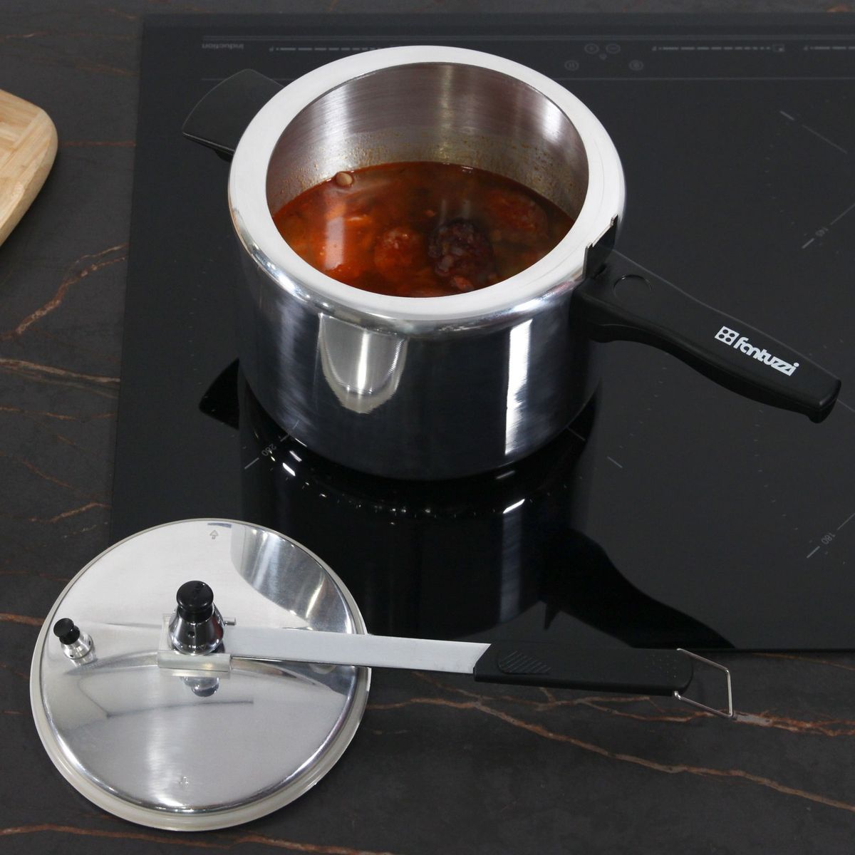 FANTUZZI - Olla a presión 5 litros aluminio Splendida Fantuzzi