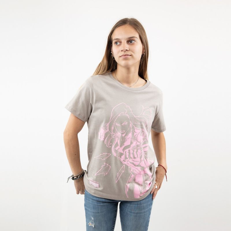 MARVEL - Polera Mujer Strong Gris Marvel