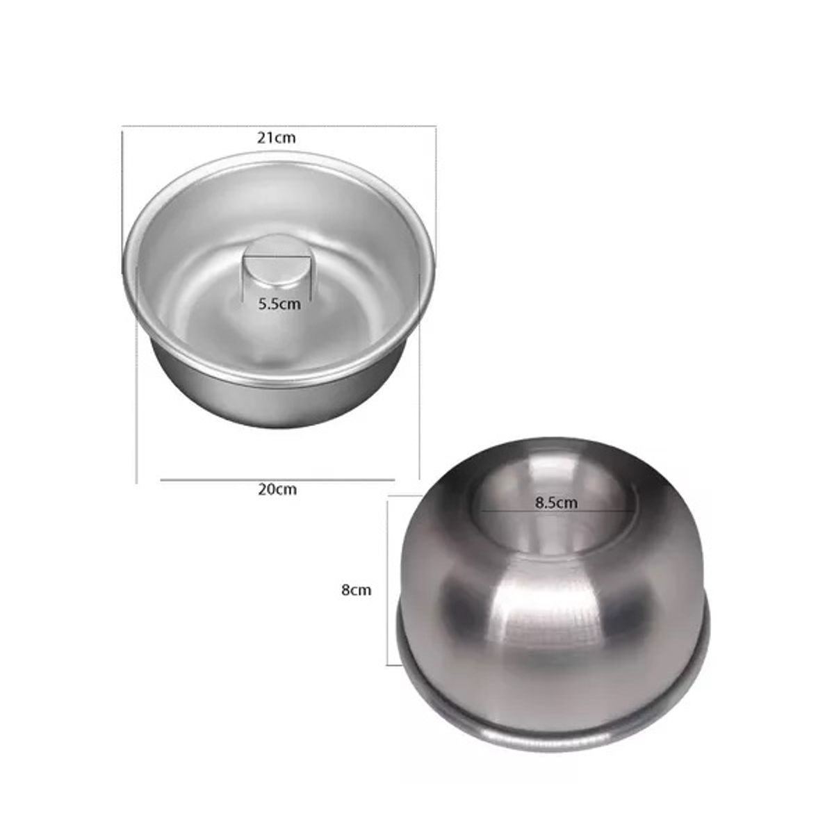 GENERICO - Molde Torta Molde Queque Redondo Molde Aluminio Flanera 20cm