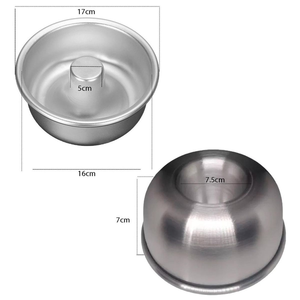 PASTELERIUSCL - Molde Torta Molde Queque Redondo Molde Aluminio Flanera 16cm