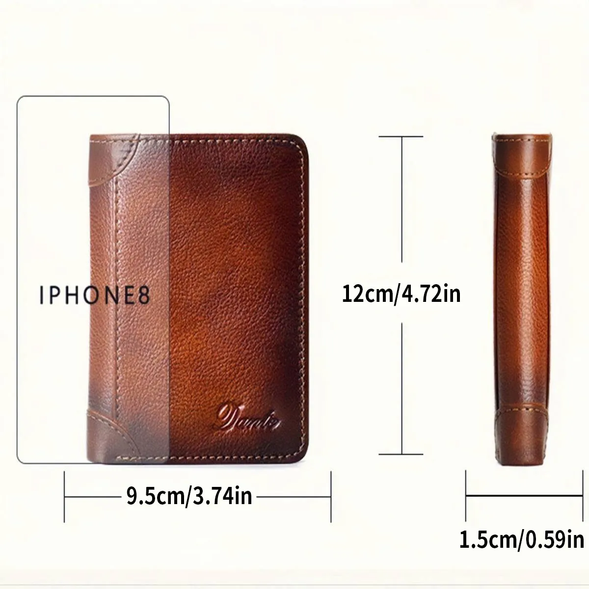 AIZO - Cartera Antirrobo Para Hombre Billetera Clip Rfid Cuero