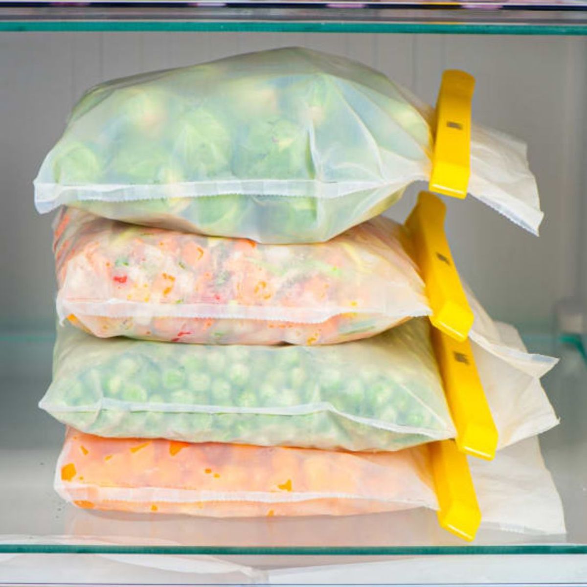 NOSTIK - Set 4 Bolsas para congelar alimentos "Reusable freezer bags" NoStik