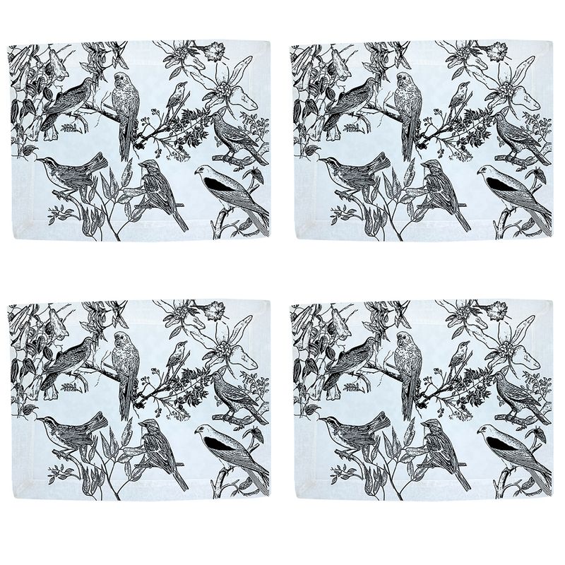 TUYO PRINT - Set Individuales Velo Organza  - Aves Chilenas