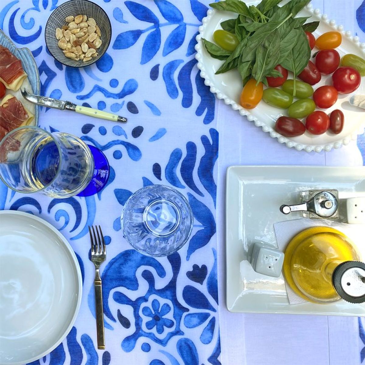 TUYO PRINT - Camino de mesa velo organza - Greek