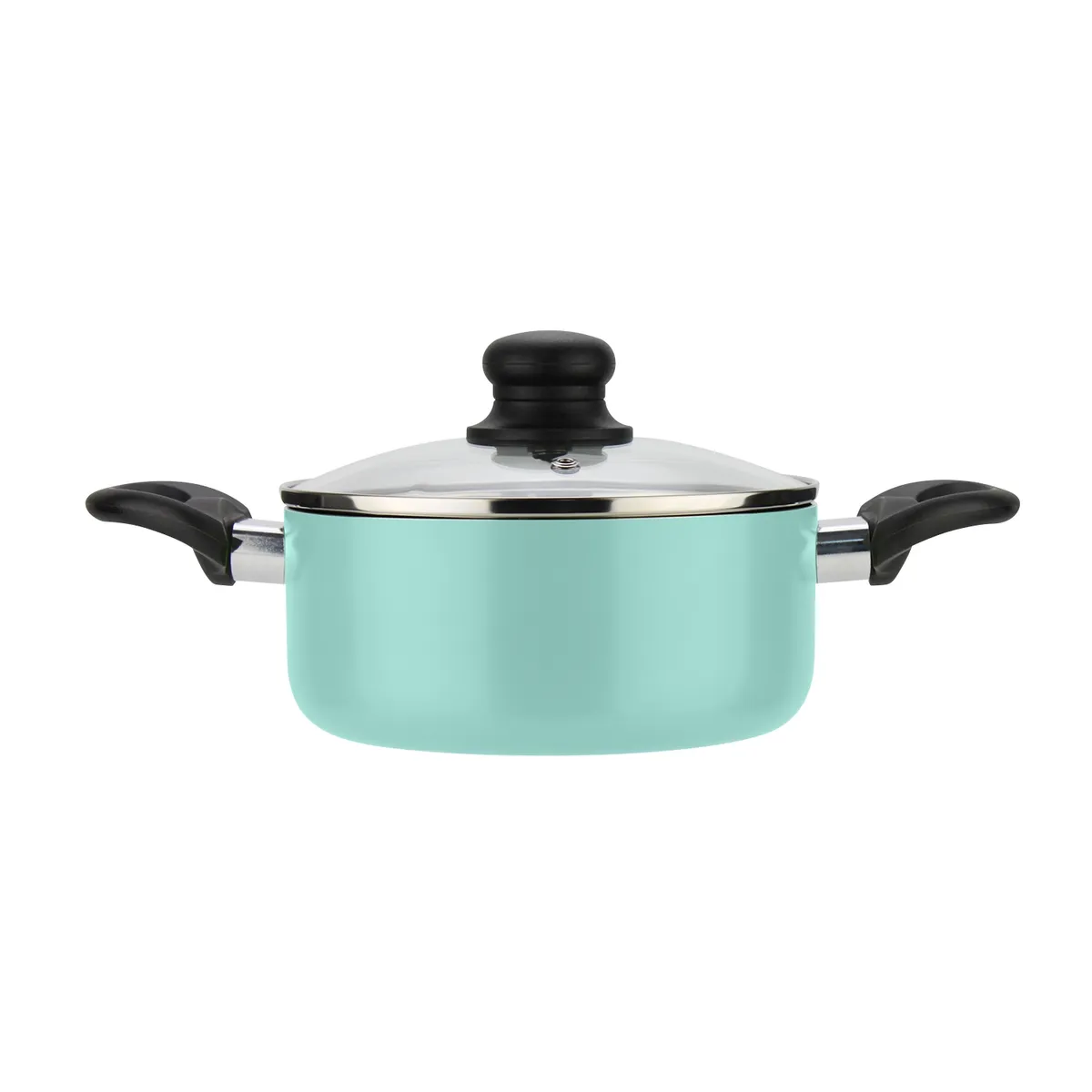 FANTUZZI - Bateria de cocina Antiadherente de aluminio 6 Piezas Menta Gourmet