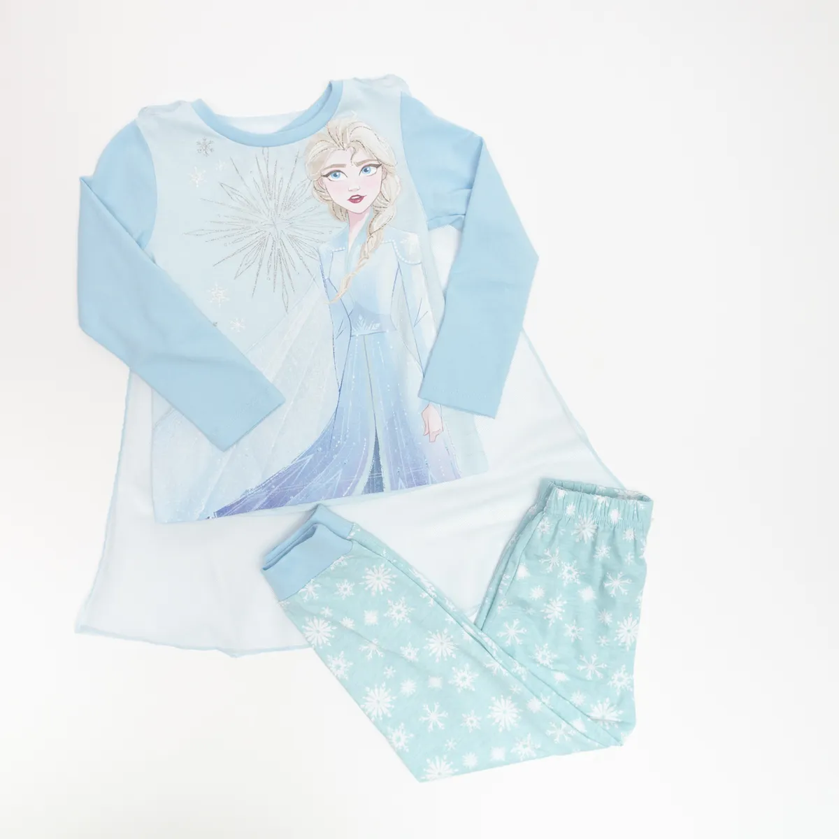 DISNEY - Pijama Niña Frozen Capa Celeste Disney
