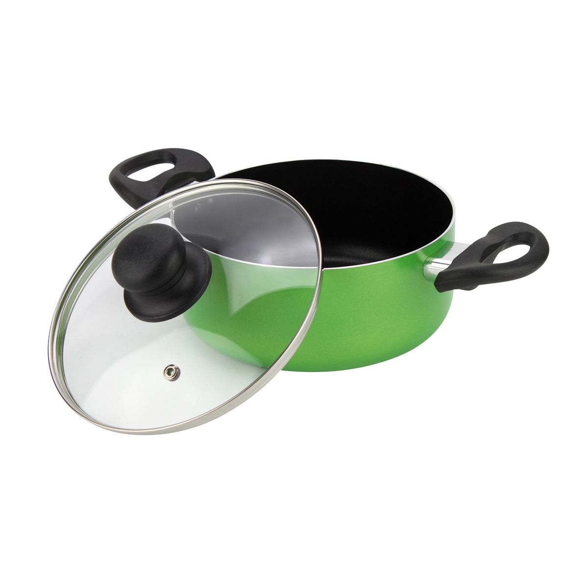 FANTUZZI - Batería de cocina de aluminio 6 Piezas  Verde Gourmet Fantuzzi