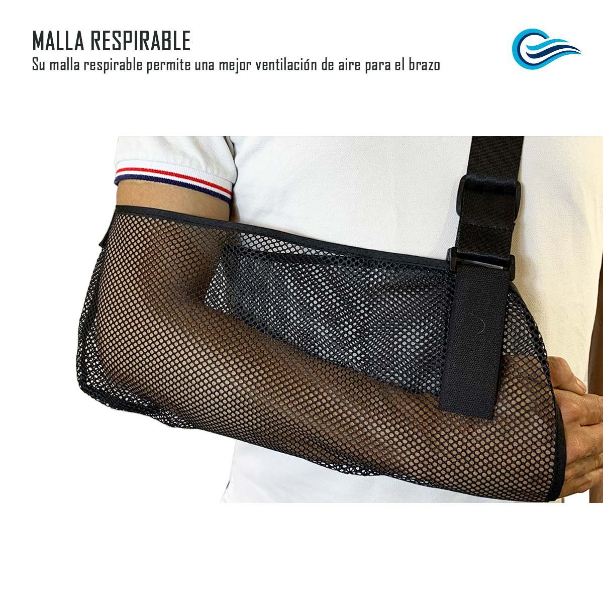 ONEDER - Cabestrillo Inmovilizador Malla Para Brazo Talla L Negro Oneder